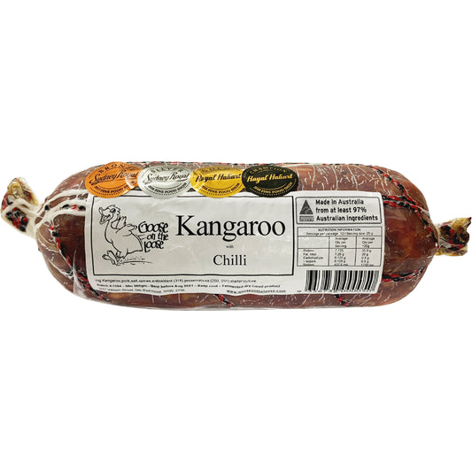 Goose On The Loose Kangaroo Chilli Salami | Harris Farm Online