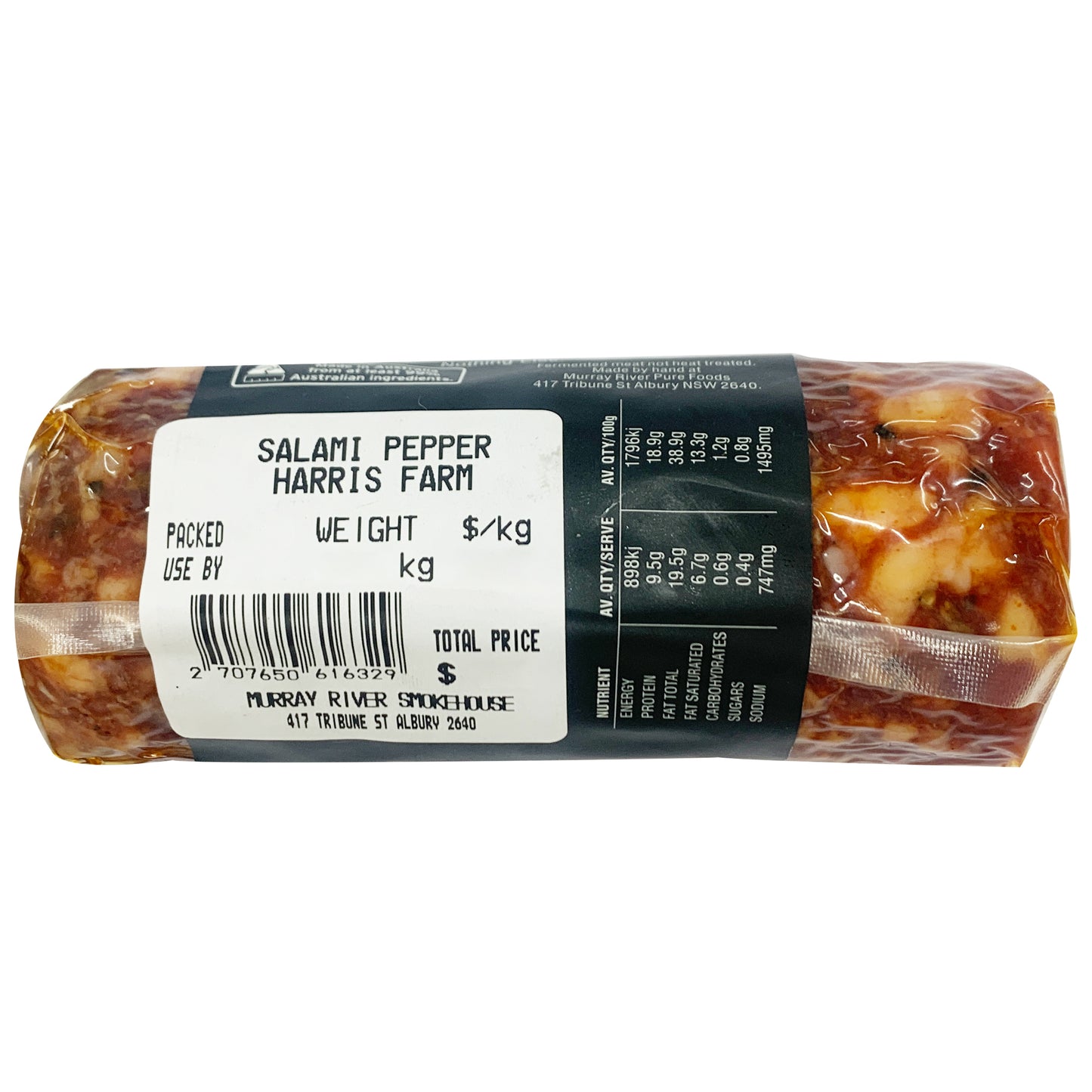 Murray River Smokehouse Salami Peppered | Harris Farm Online