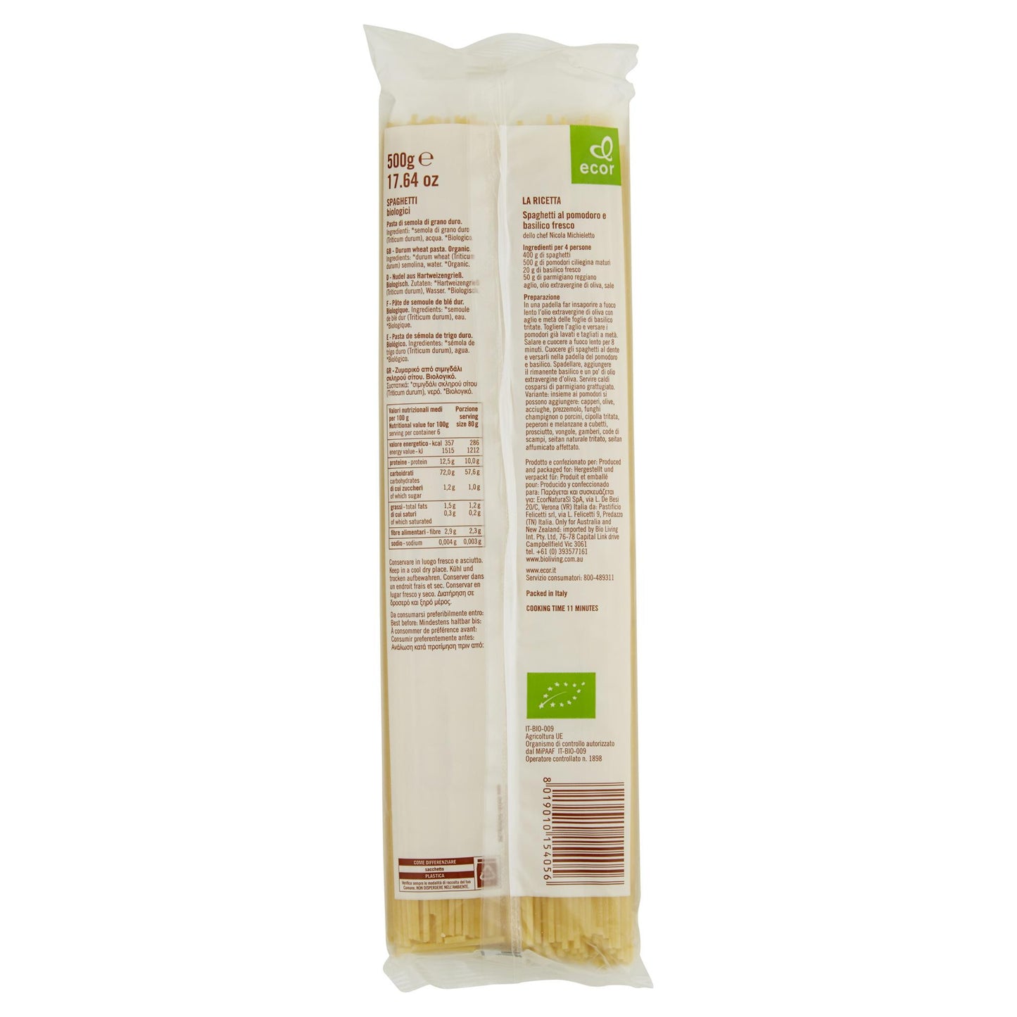 Ecor Organic Spaghetti 500g , Grocery-Pasta - HFM, Harris Farm Markets
 - 2
