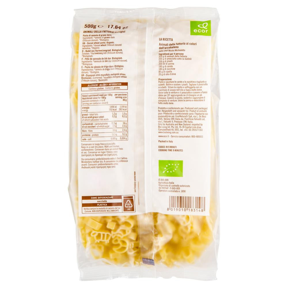 Ecor Organic Durum Wheat Pasta Mini Animals 500g , Grocery-Pasta - HFM, Harris Farm Markets
 - 2