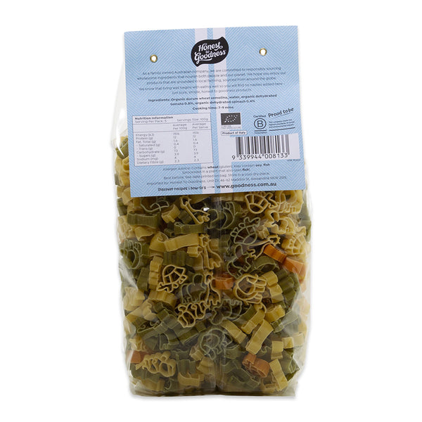 Honest to Goodness Organic ZOO Pasta with Tomato and Spinach 500g | Harris Farm Online