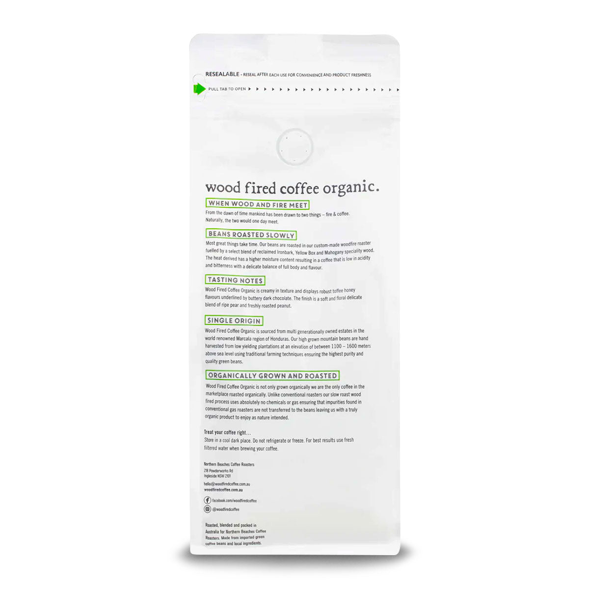 Northern Beaches Coffee Roasters Wood Fired Organic Ground Coffee 500g | Harris Farm Online
