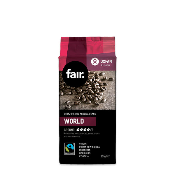 Oxfam World Blend Coffee Ground 250g | Harris Farm Online