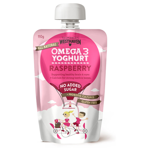 Tasmania's Westhaven Omega 3 Yoghurt Raspberry 110g