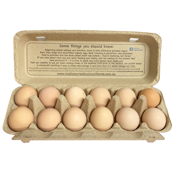 Mulloon Creek Biodynamic Pasture Raised Organic Large Eggs | Harris Farm Online