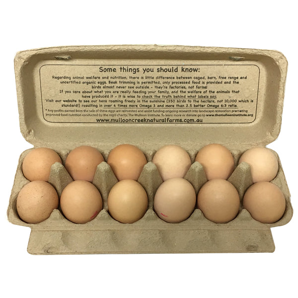 Mulloon Creek Biodynamic Pasture Raised Organic Extra Large Eggs | Harris Farm Online