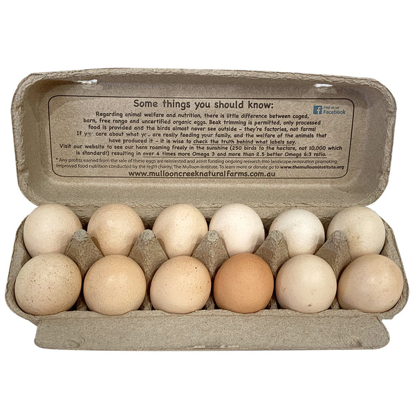 Mulloon Creek Biodynamic Pasture Raised Organic Enormous Eggs | Harris Farm Online