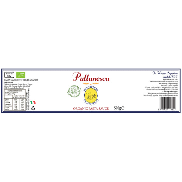 Pastificio Venturino Organic Puttanesca Pasta Sauce | Harris Farm Online