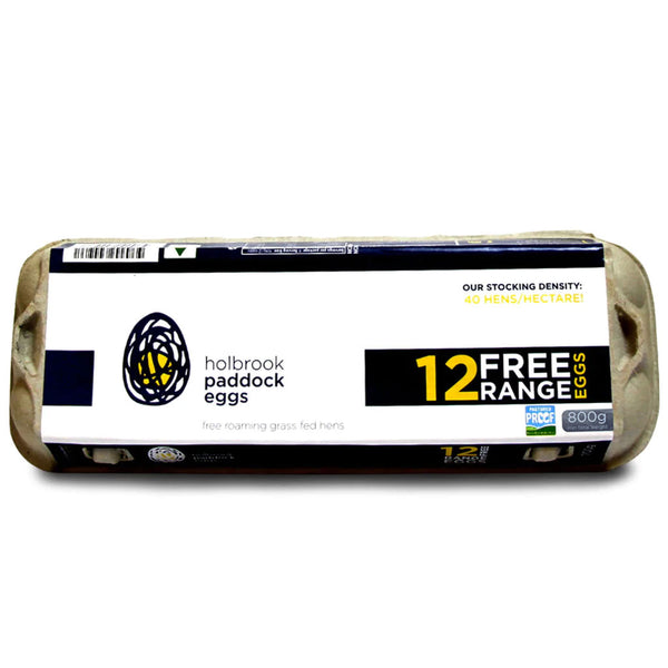 Holbrook Paddock Eggs Free Range Eggs x12 800g | Harris Farm Online