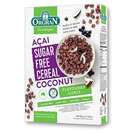 Orgran Sugar Free Cereal Acai and Coconut 200g