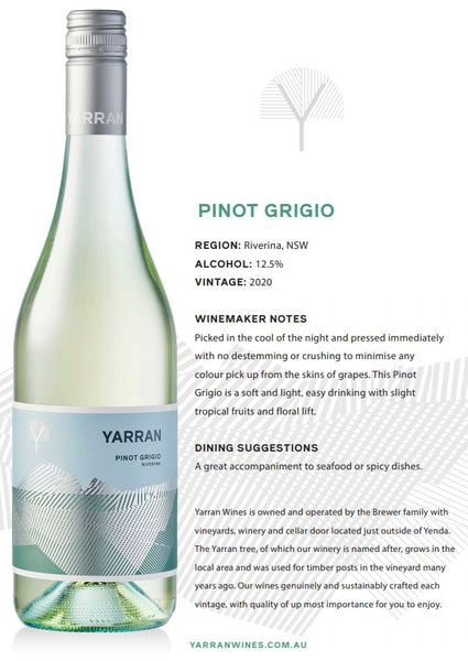 Yarran Pinot Grigio | Harris Farm Online