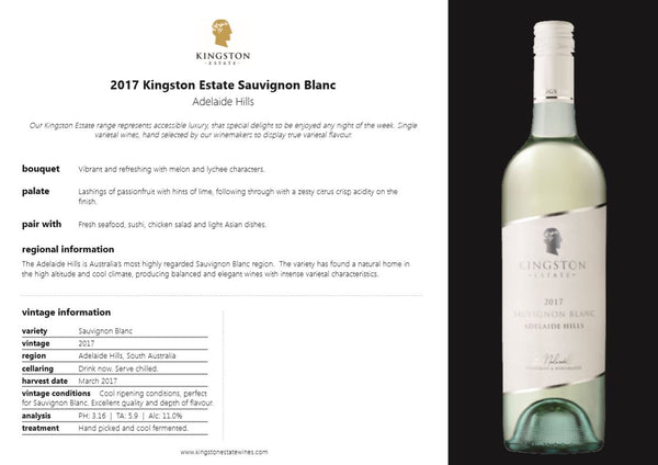 Kingston Estate - Sauvignon Blanc | Harris Farm Online