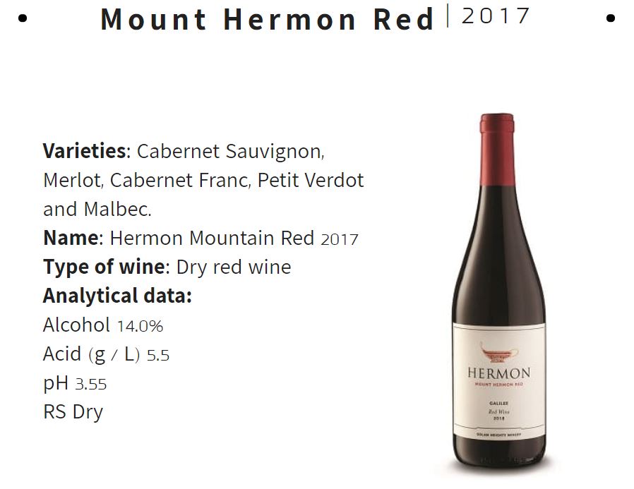 Hermon Kosher Wine Mt Hermon Red Wine Golan Heights Winery Case 12x750ml