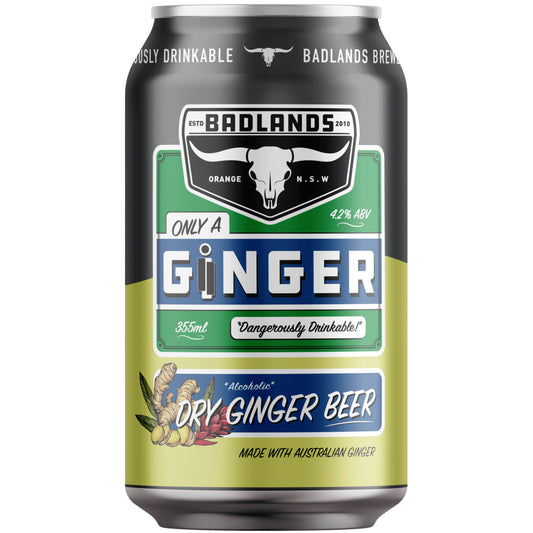 Badlands Brewery Only A Ginger Alcoholic Dry Ginger Beer | Harris Farm Online
