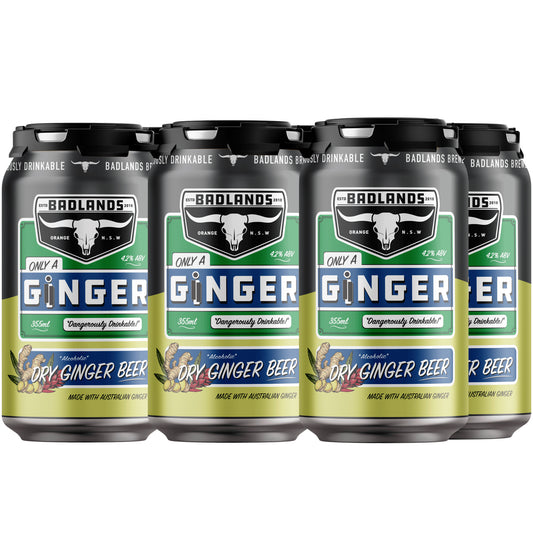 Badlands Brewery Only A Ginger Alcoholic Dry Ginger Beer 6pk | Harris Farm Online