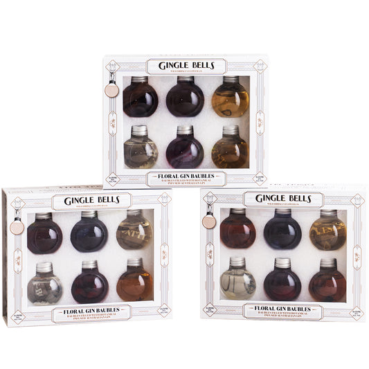 Wild Hibiscus Flower Co. Gingle Bells Gin Baubles 3 Boxes | Harris Farm Online