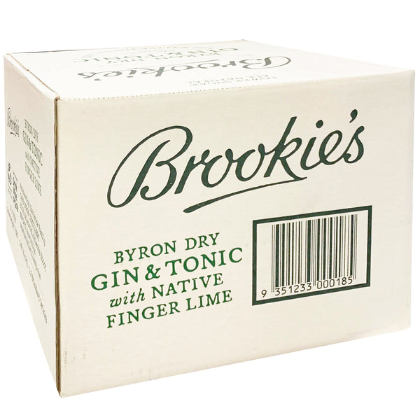 Brookie's Byron Dry Gin and Tonic with Native Finger Lime Case | Harris Farm Online