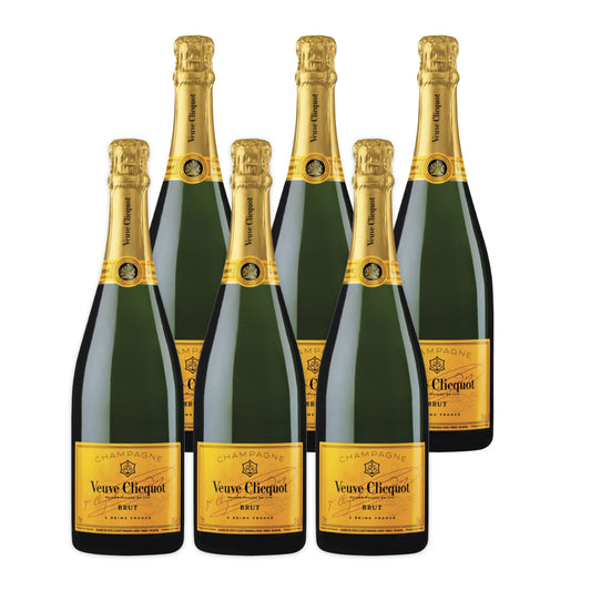 Veuve Clicquot Brut NV Yellow Label Champagne Case 6 x 750ml