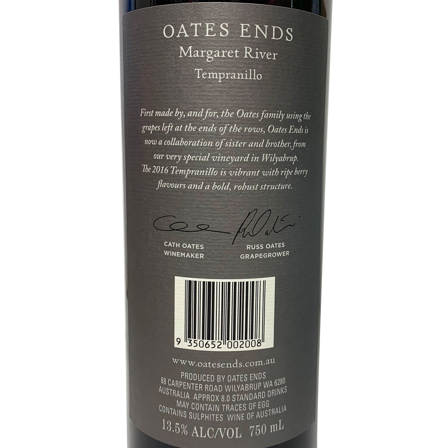 Oates Ends - Tempranillo 2016 - Margaret River, SA (750mL)