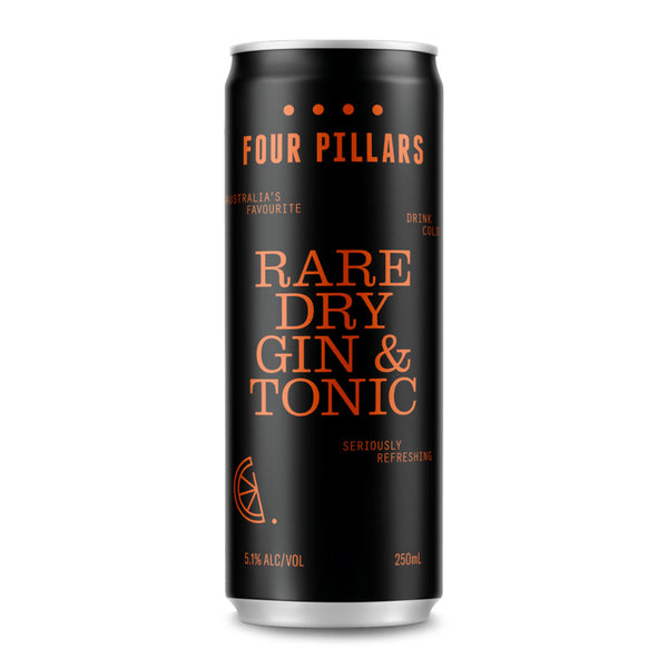 Four Pillars Rare Dry Gin and Tonic Can 4 x 250ml
