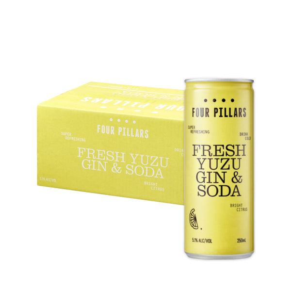 Four Pillars Fresh Yuzu Gin and Soda Case 24 x 250ml | Harris Farm Online