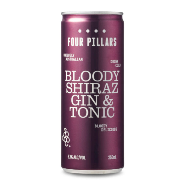 Four Pillars Bloody Shiraz Gin and Tonic Can 4 x 250ml