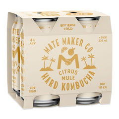 Mate Maker Hard Kombucha Citrus Mule 4 x 330ml | Harris Farm Online
