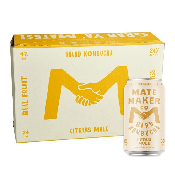 Mate Maker Hard Kombucha Citrus Mule Case 24 x 330ml | Harris Farm Online