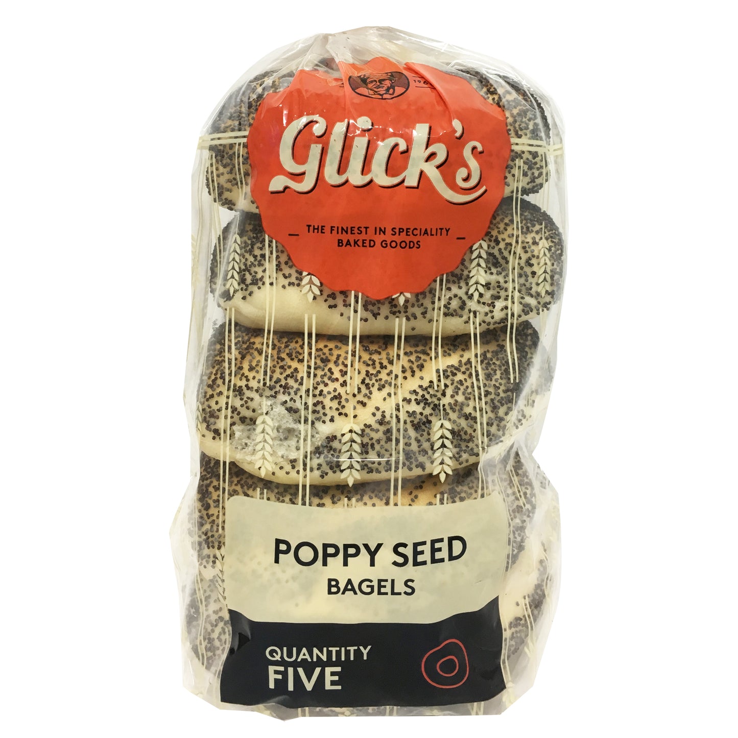 Glicks Poppy Seed Bagels x5