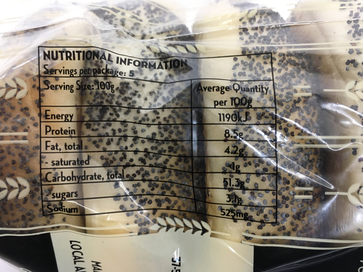 Glicks Poppy Seed Bagels x5