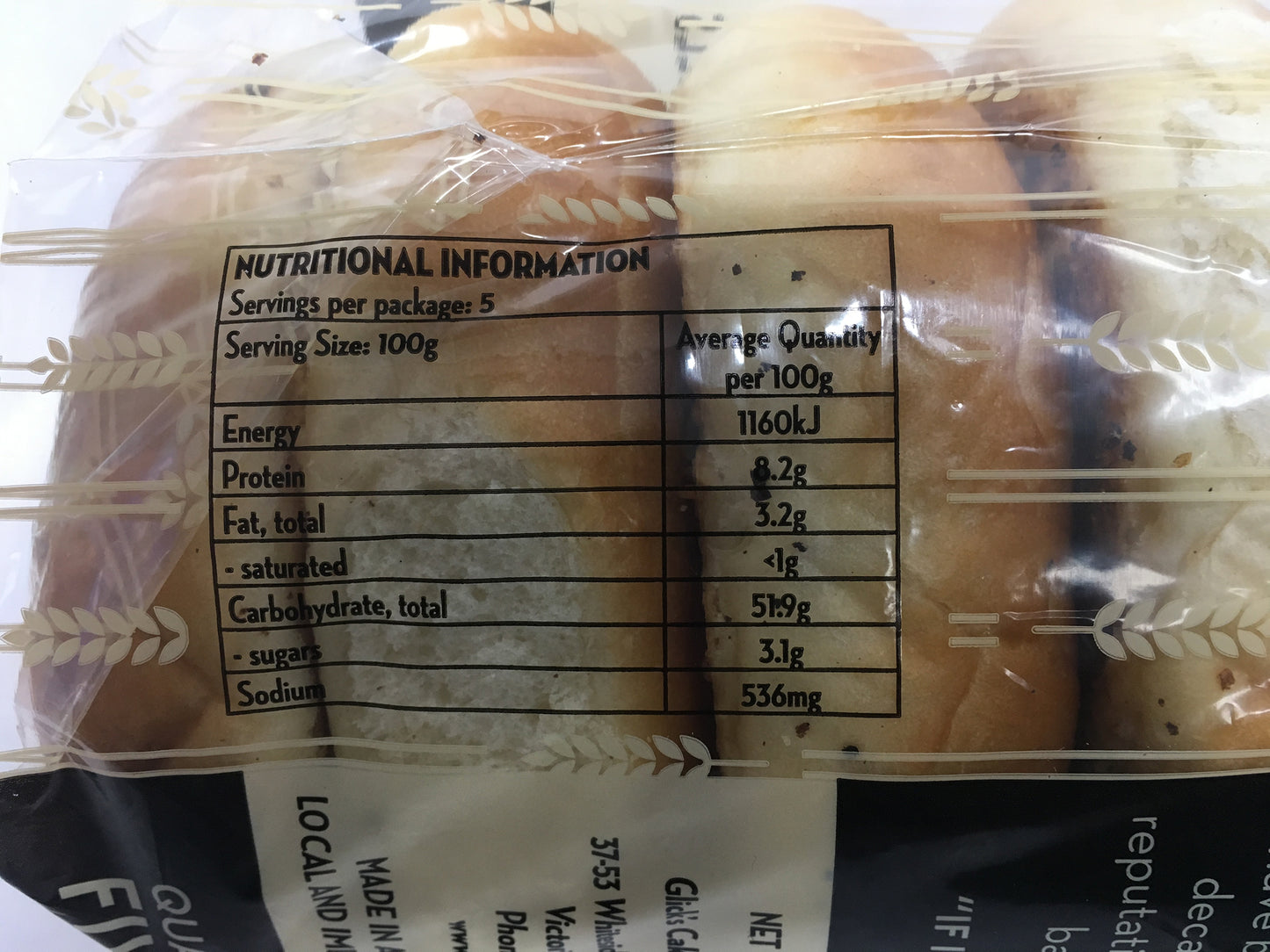 Glicks Plain Bagels x5