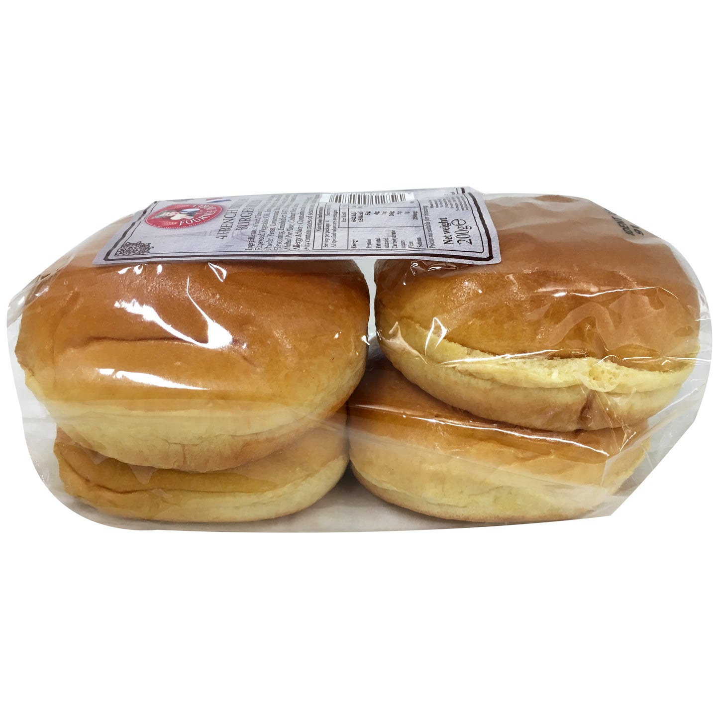 La Fournee Doree - Bread 4 French Brioche - Burger Rolls (4 Rolls, 200g)