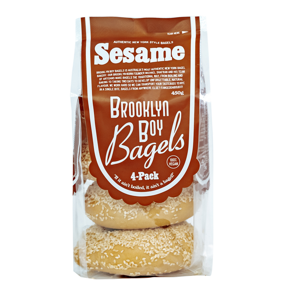 Brooklyn Boy Sesame Bagels 4pk 450g
