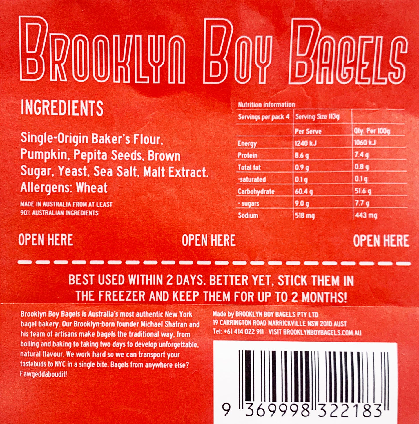 Brooklyn Boy Pumpkin Bagels | Harris Farm Online