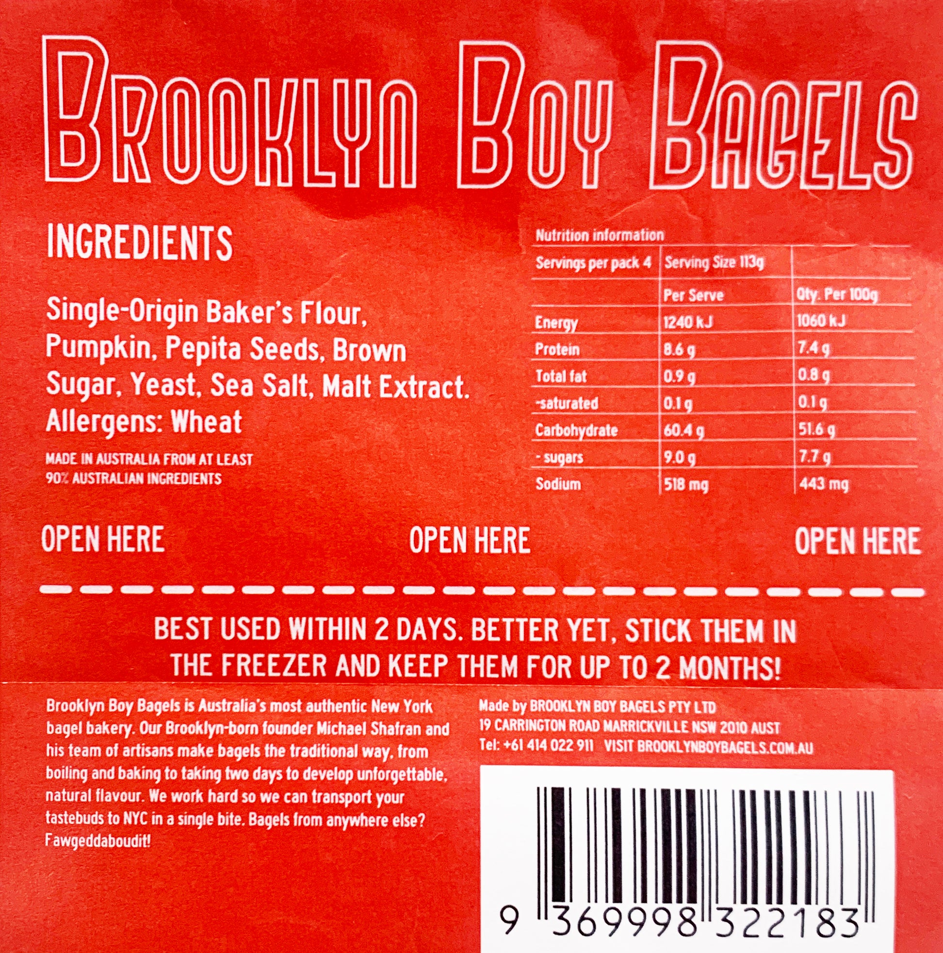 Brooklyn Boy Pumpkin Bagels | Harris Farm Online