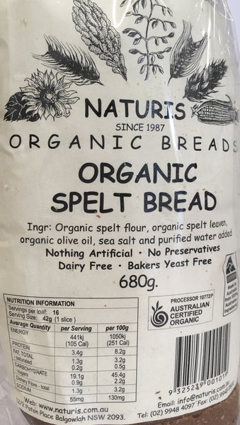 Naturis Organic Breads Spelt Bread 680g