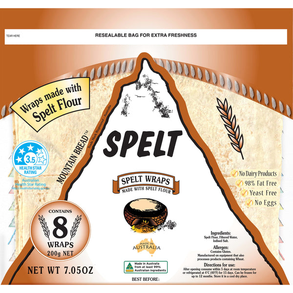 Mountain Bread - Spelt Wraps | Harris Farm Online