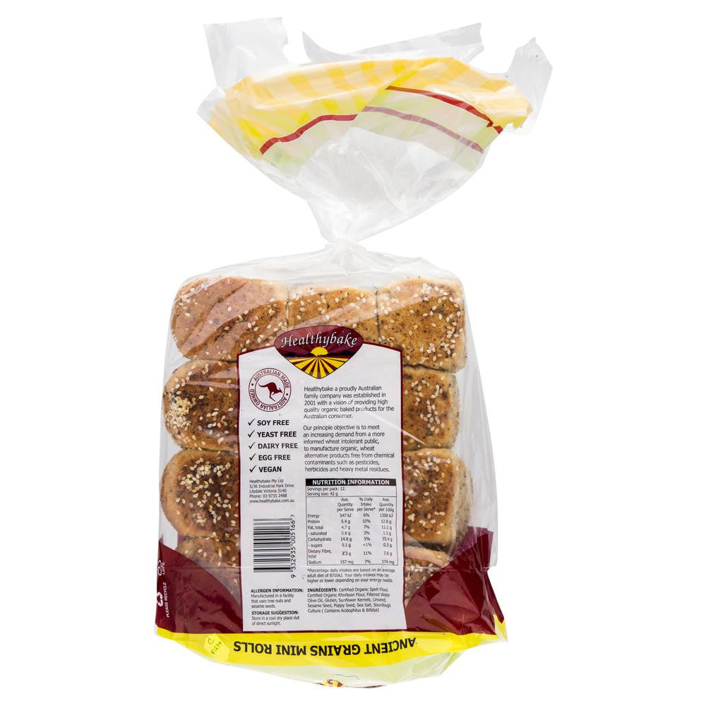 Healthybake Ancient Grains Mini Rolls 12PK , Z-Bakery - HFM, Harris Farm Markets
 - 2