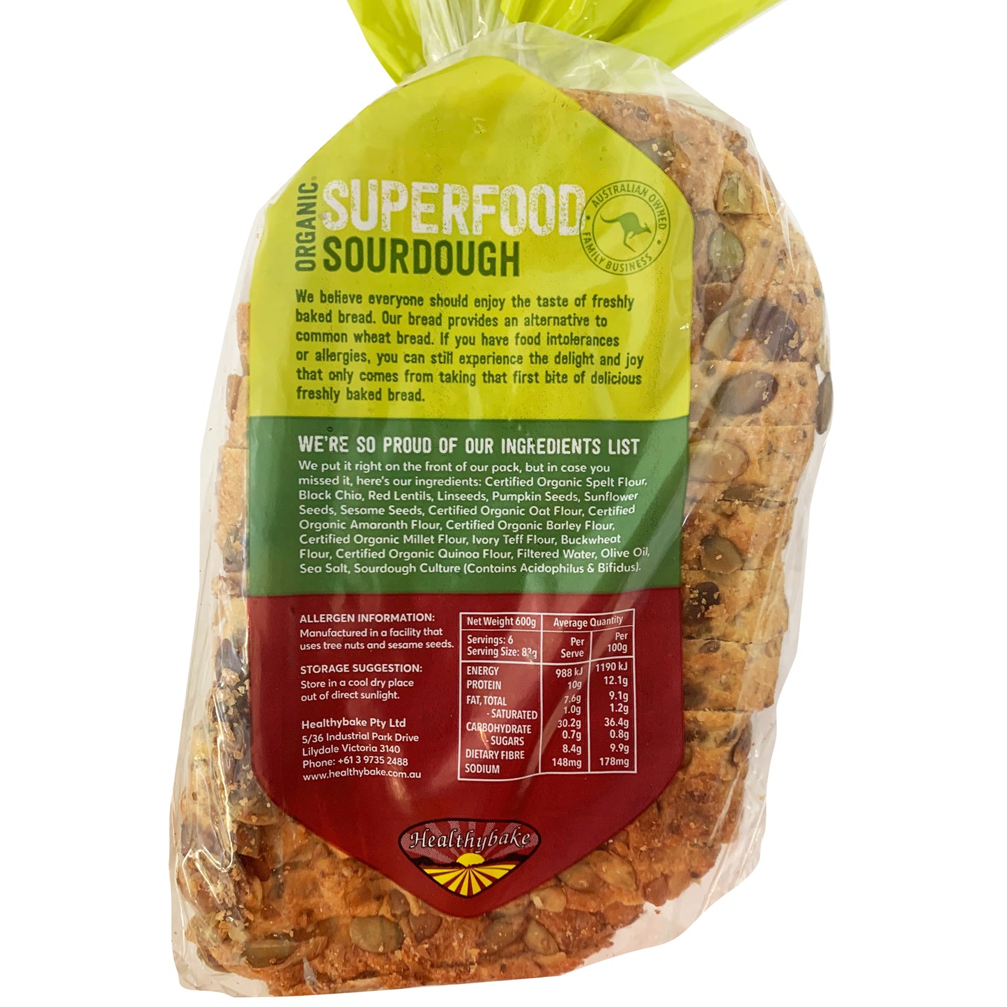 Healthybake Superfood Organic Sourdough | Harris Farm Online