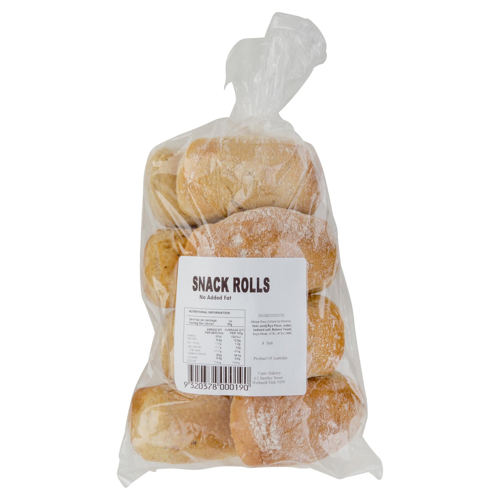 Vieto Bakery Snack Rolls 8pk , Z-Bakery - HFM, Harris Farm Markets
