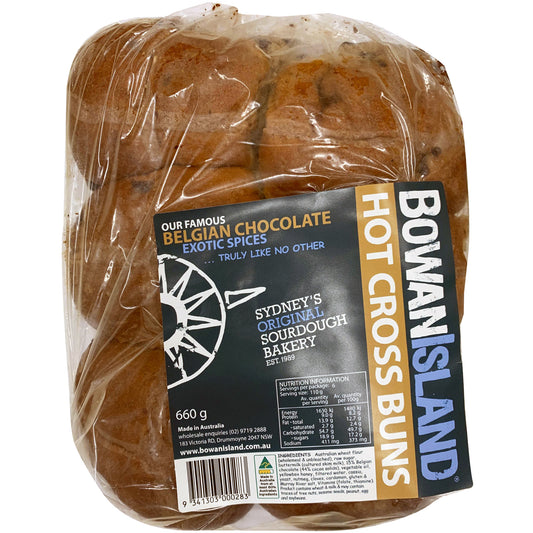 Bowan Island Belgian Chocolate Hot Cross Buns | Harris Farm Online