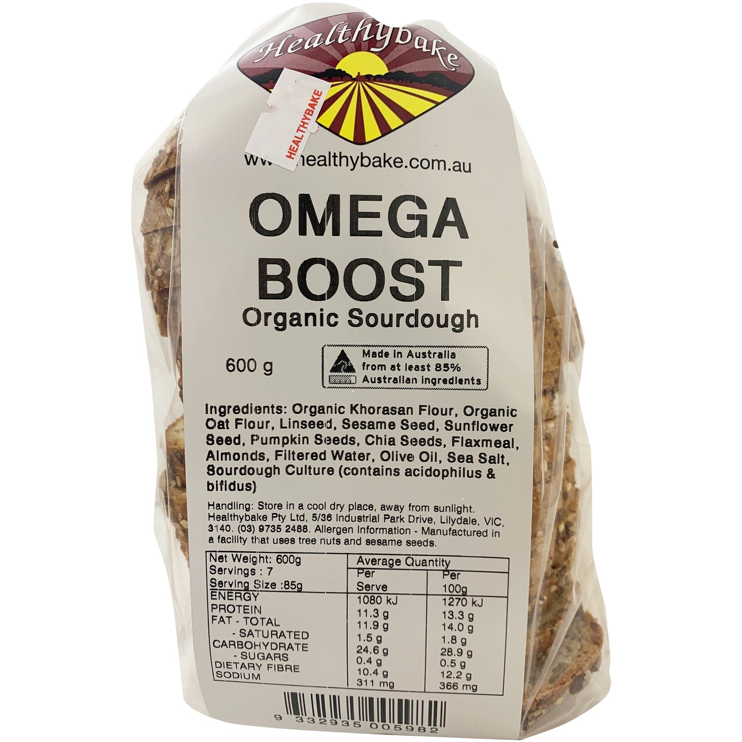 Healthybake - Bread Omega Boost - Organic Sourdough | Harris Farm Online