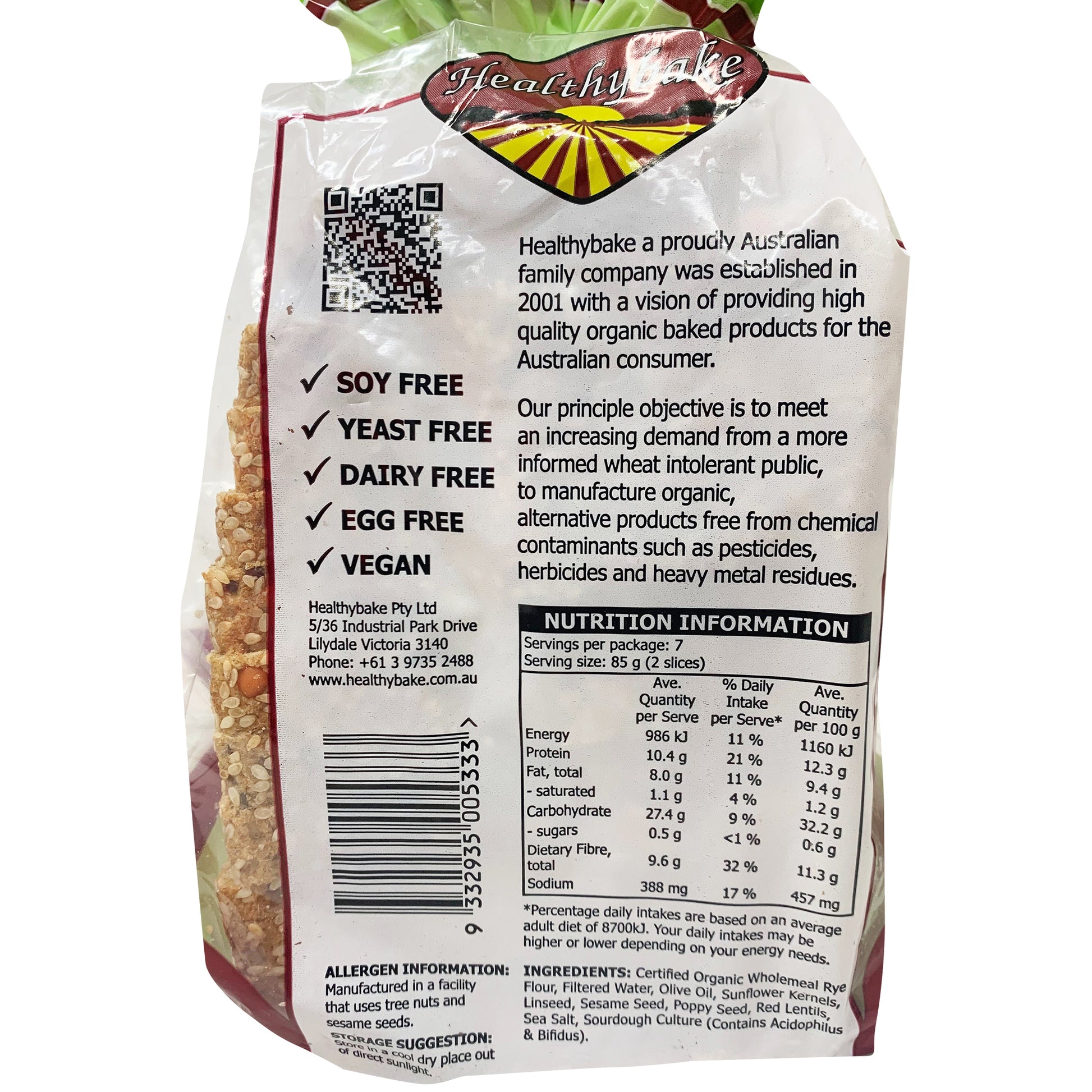 Healthybake - Bread Omega Boost - Organic Sourdough | Harris Farm Online