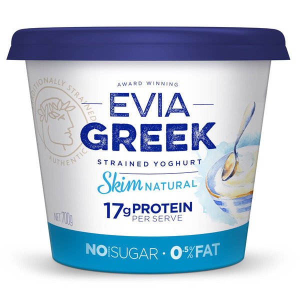 Evia Greek Strained Yoghurt Skim Natural | Harris Farm Online
