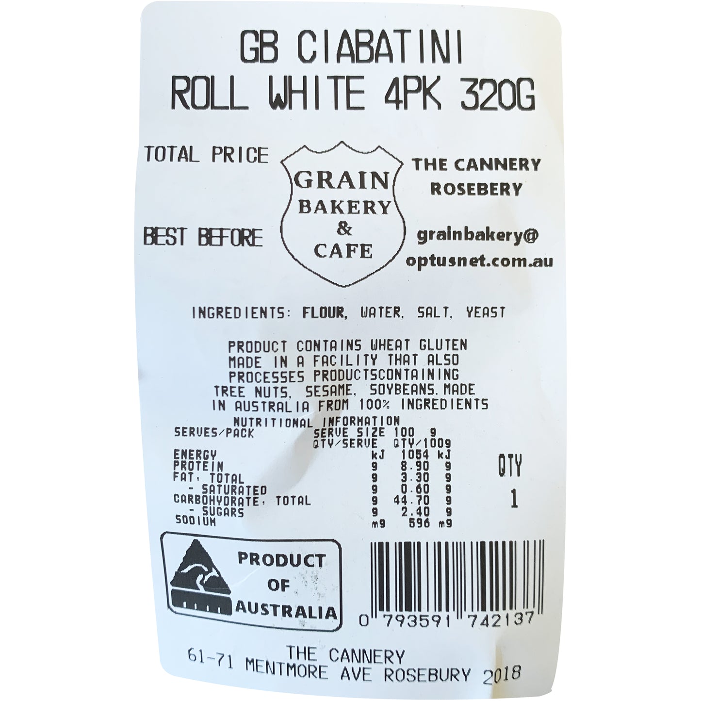 Grain Bakery Ciabatini Rolls White | Harris Farm Online