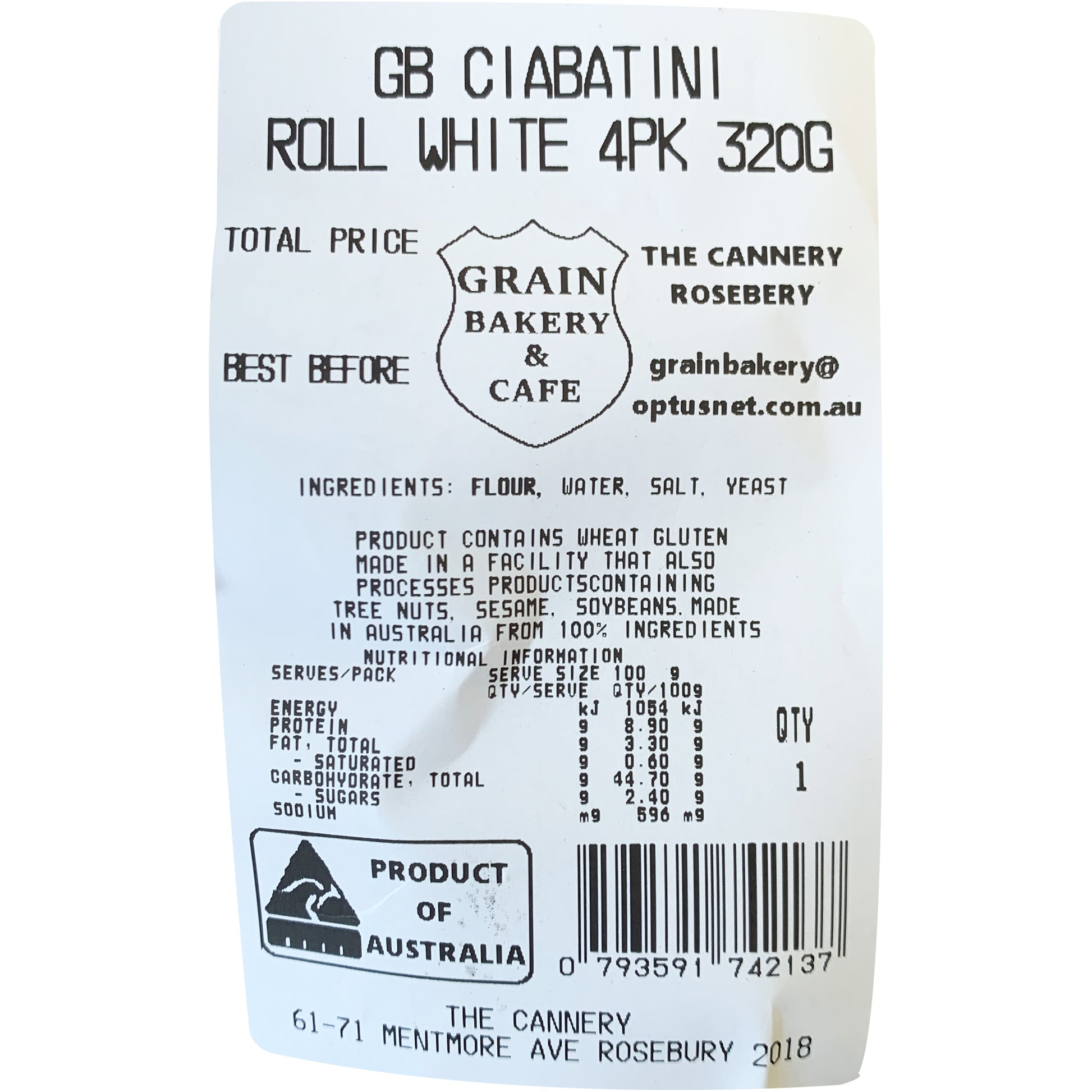 Grain Bakery Ciabatini Rolls White | Harris Farm Online