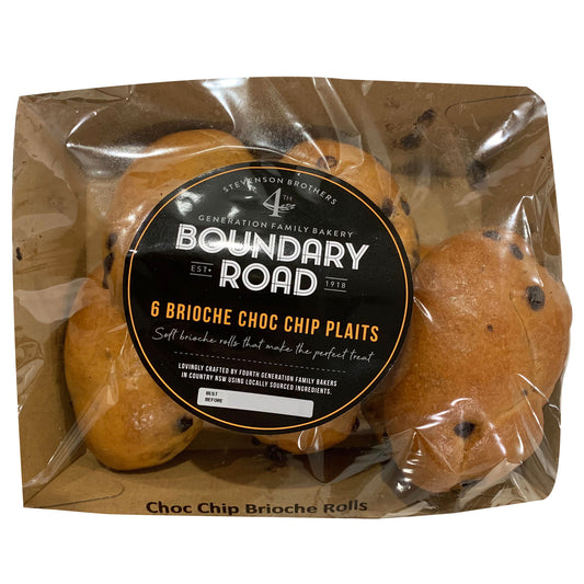Boundary Road Brioche Choc Chip Plaits x6