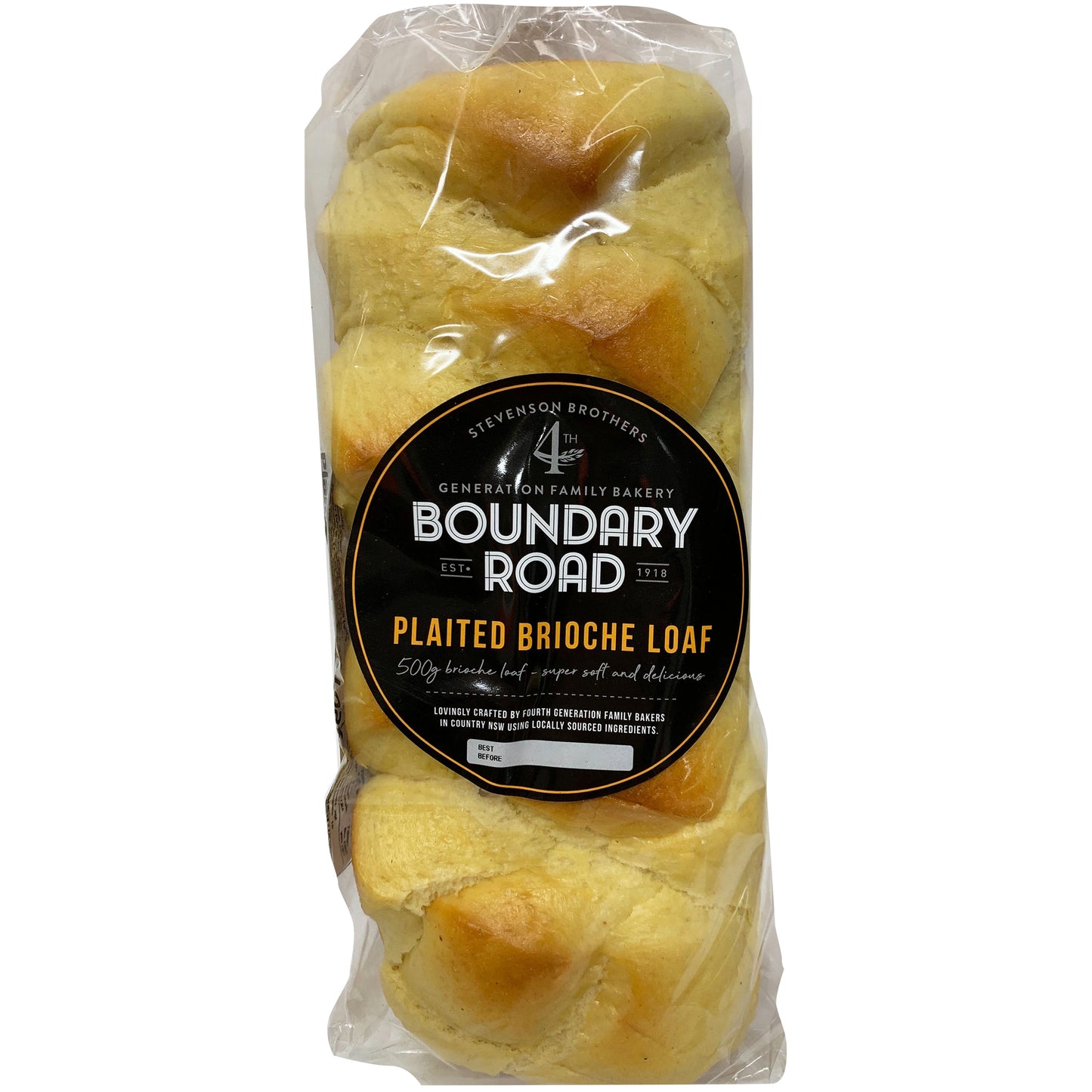 Boundary Road - Bread Plaited Brioche Loaf (500g)