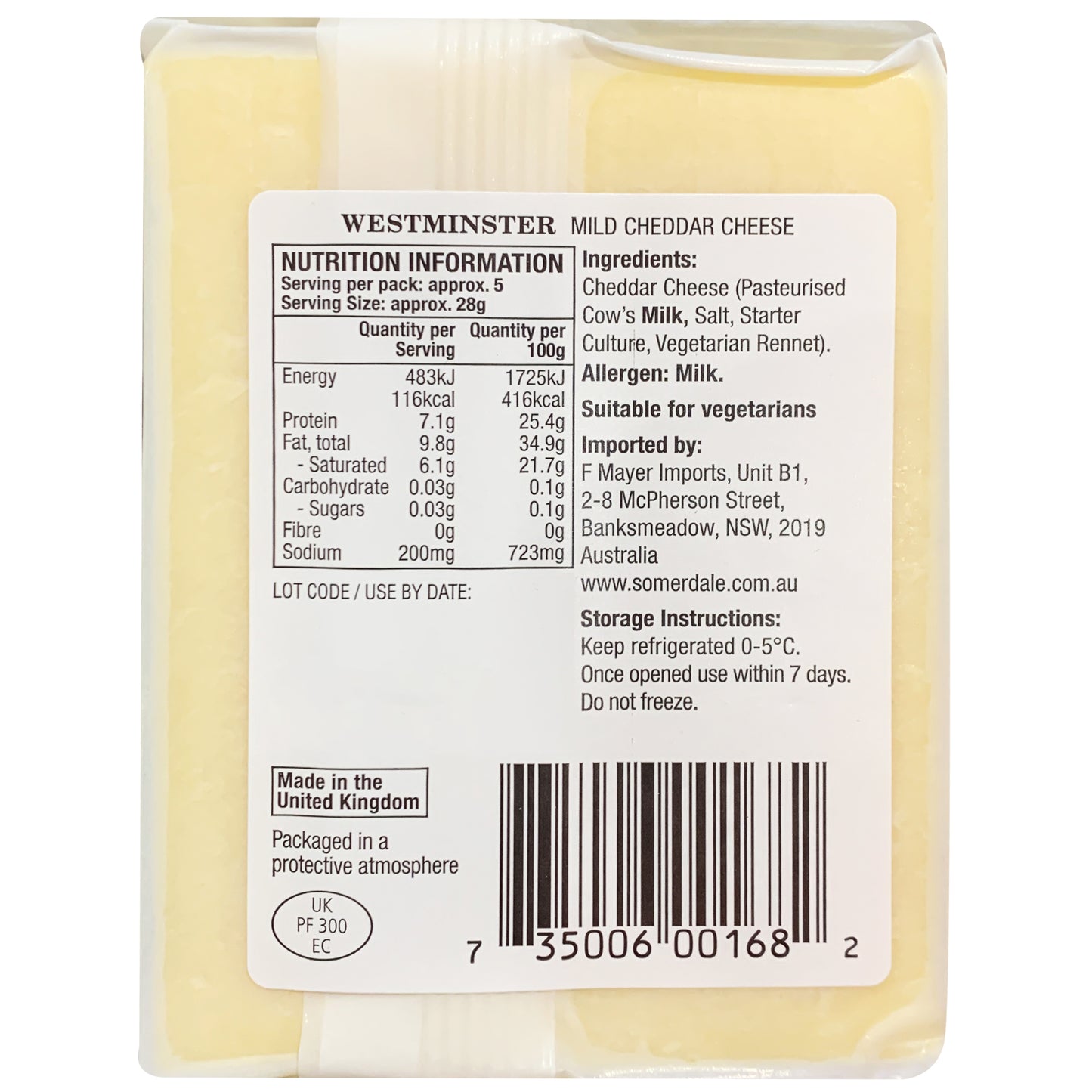 Westminster - Mild Cheddar | Harris Farm Online