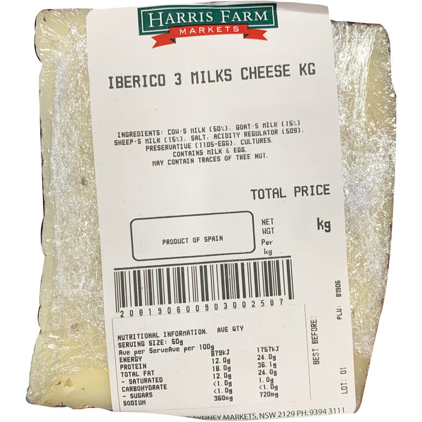 Iberico 3 Milks Cheese | Harris Farm Online